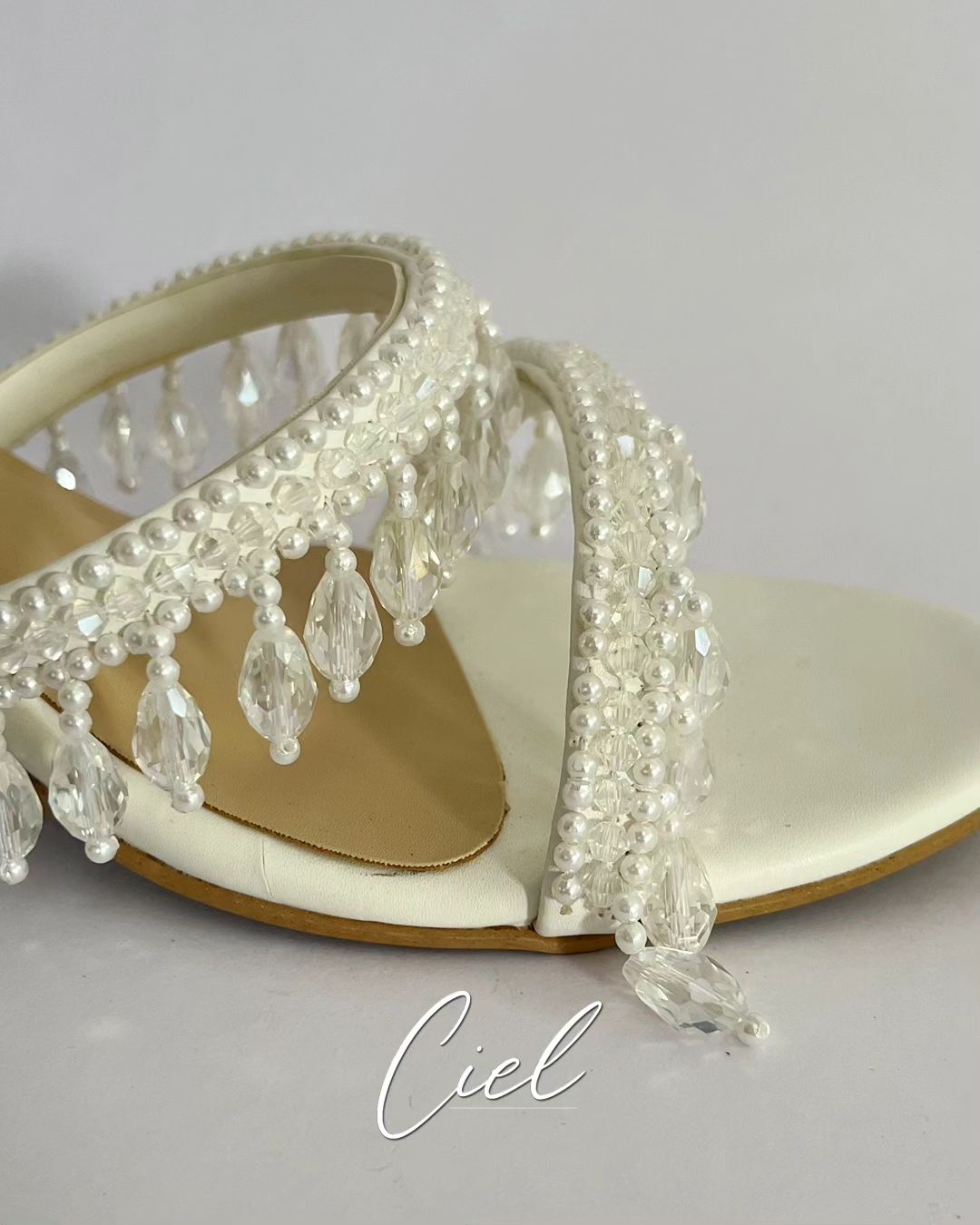 White Chandelier Heels