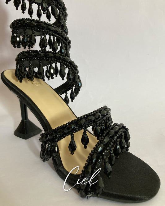 Black Chandelier Heels